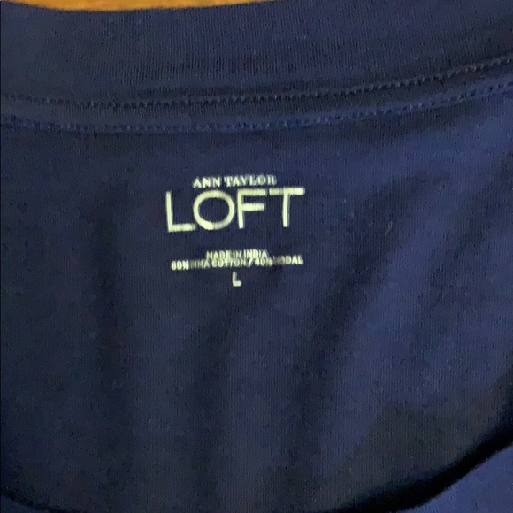 LOFT NWOT Long Sleeve Tee SzL Blue/Purple Color - Picture 2 of 4